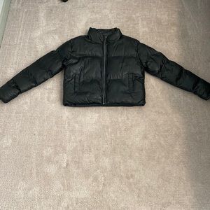 Black puffer jacket